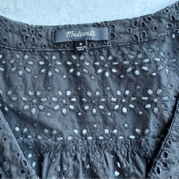 Madewell ruffle sleeve eyelet top - Picture 5 of 6